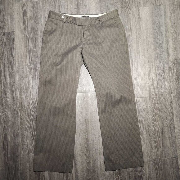 Vintage Drykorn baggy low rise striped brown office pants ✦ officecore ✦ - Picture 13 of 16